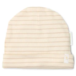 Babymutsje - Beige - Newborn Naturals - Stripe