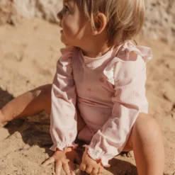 Badpak lange mouw - UPF 40 - Roze - Dreamy Seashells