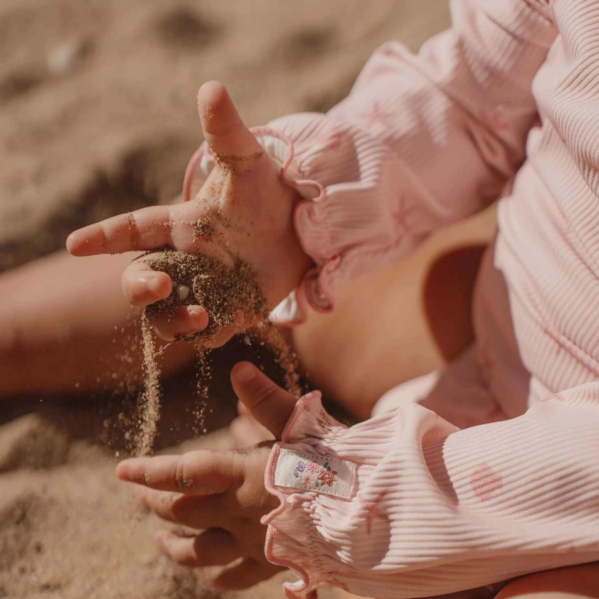 Badpak lange mouw - UPF 40 - Roze - Dreamy Seashells