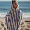 Badponcho - Paars - Dreamy Stripes