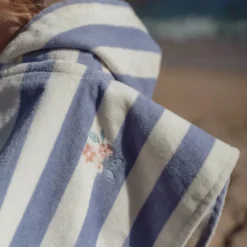 Badponcho - Paars - Dreamy Stripes