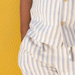 Blouse - Korte mouw - Multi Stripe
