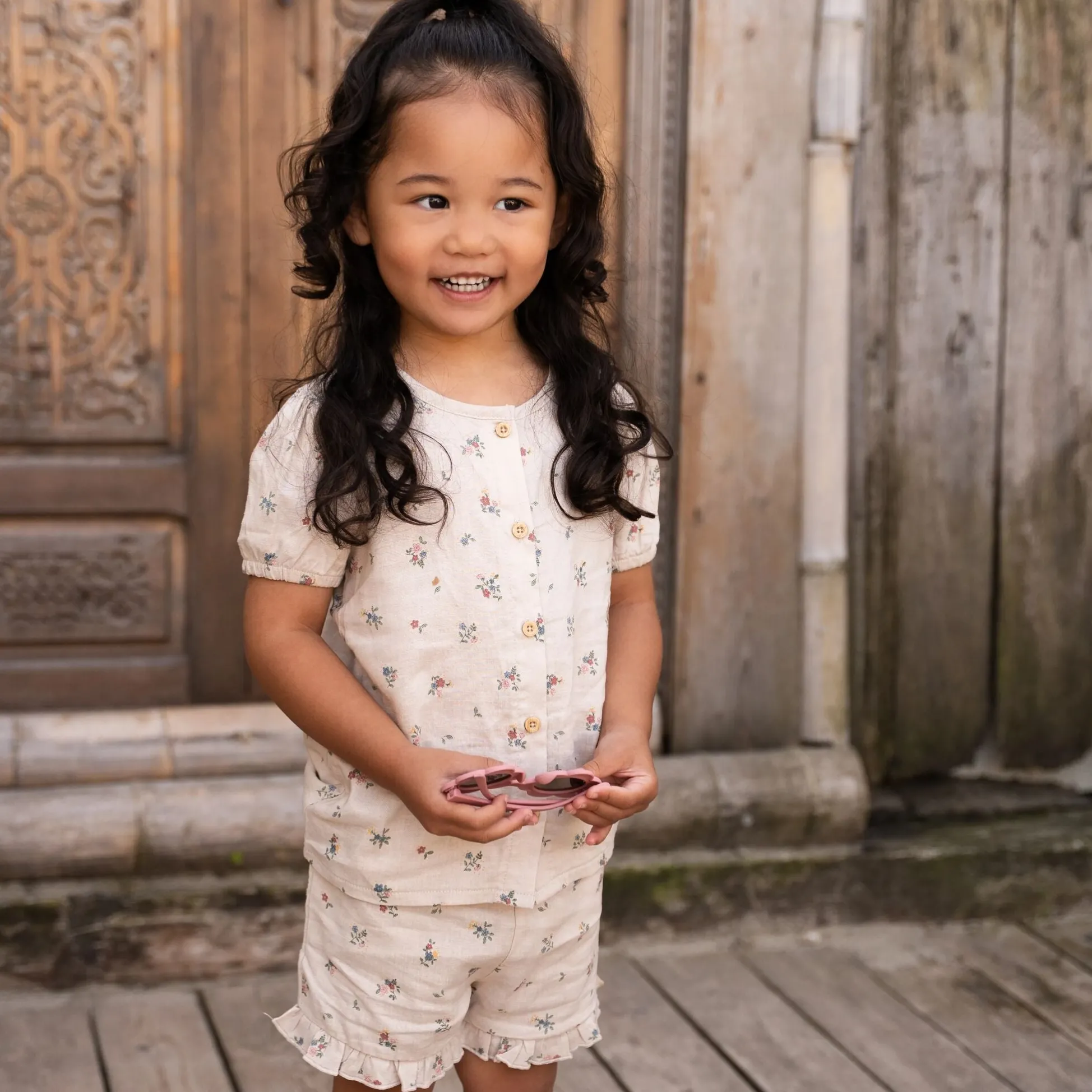 Blouse - Korte mouw - Zand