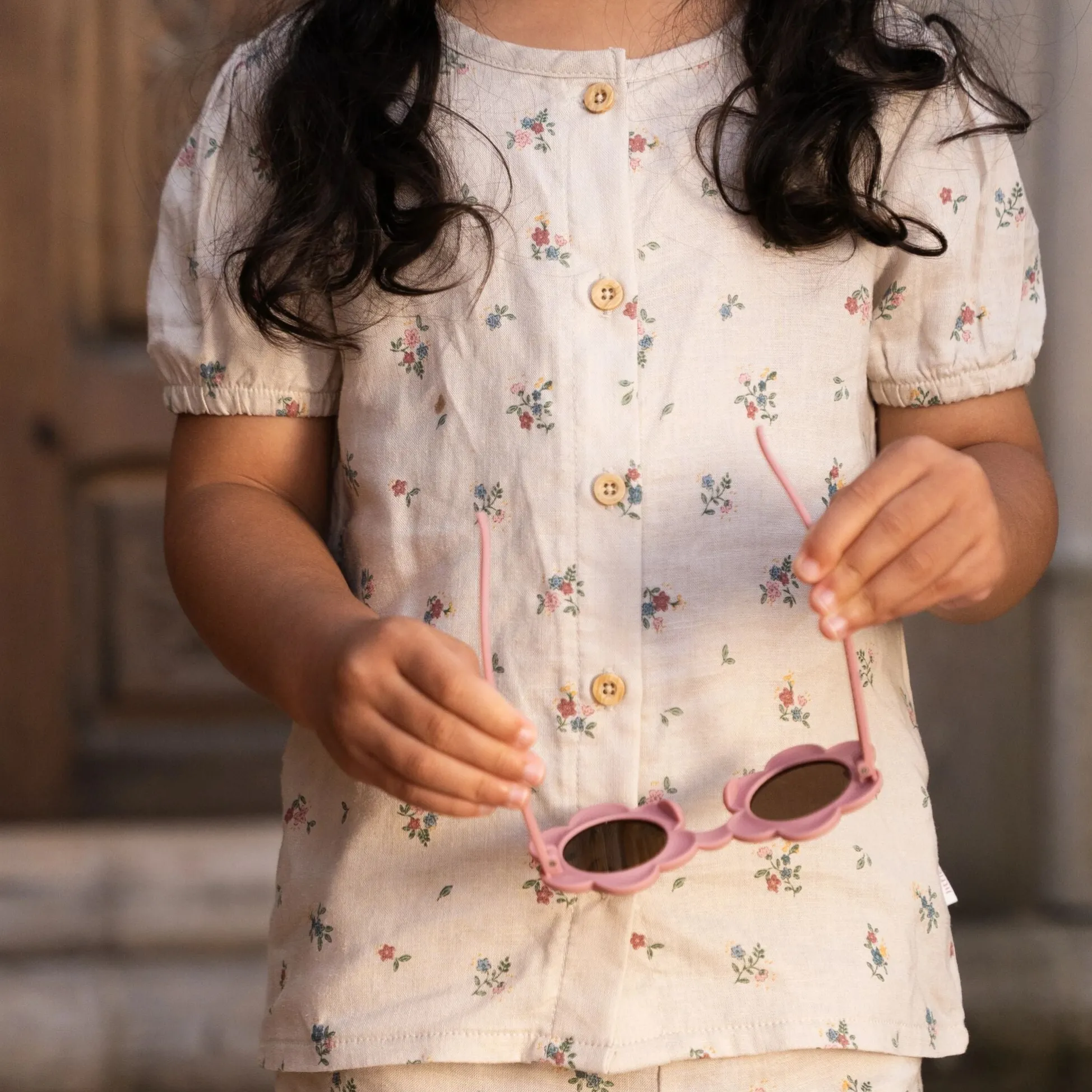Blouse - Korte mouw - Zand