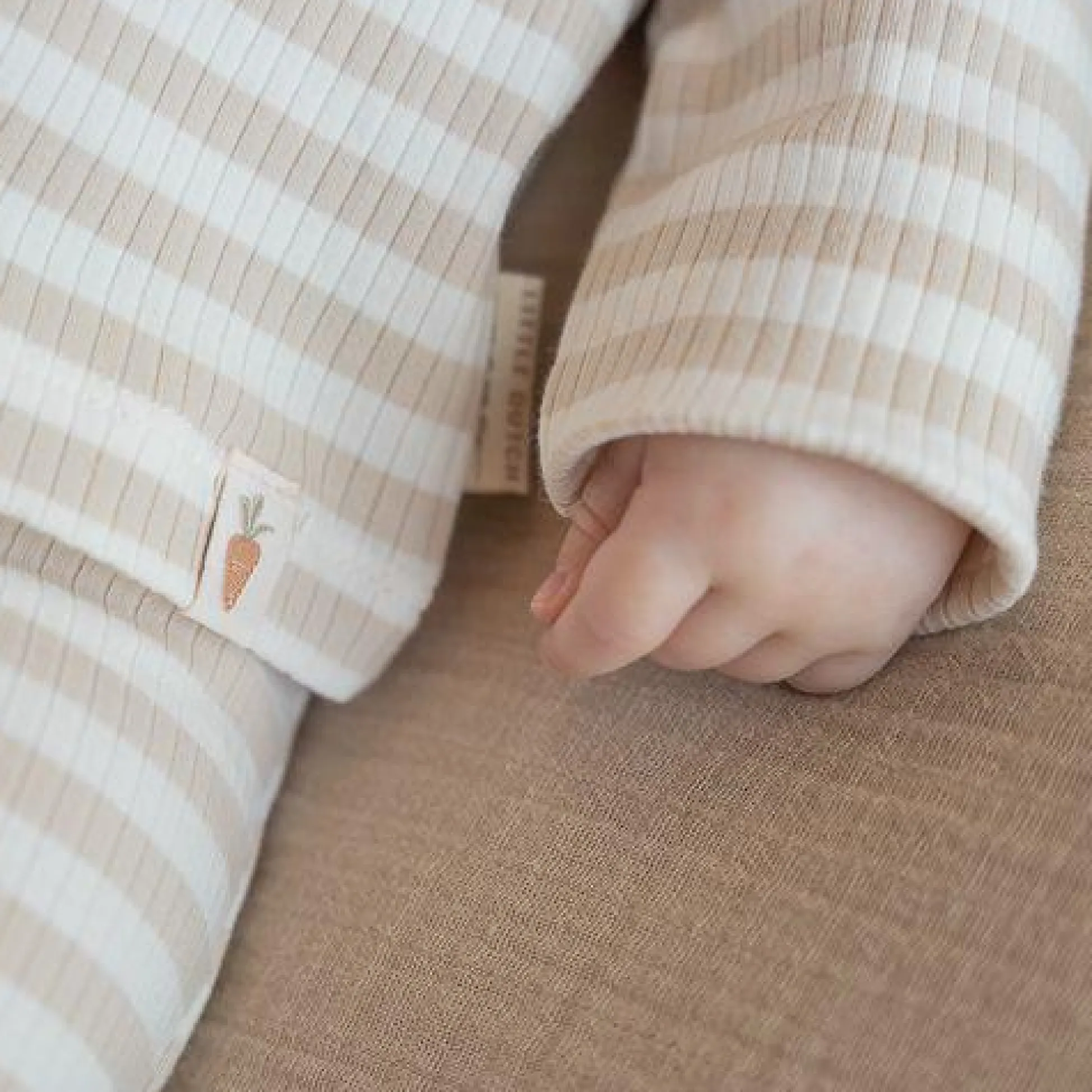 Broek - Zand - Newborn Naturals - Gestreept