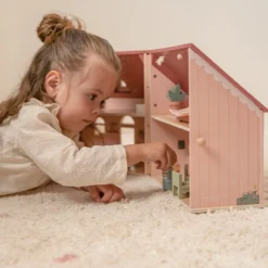Draagbaar poppenhuis hout