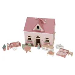 Draagbaar poppenhuis hout