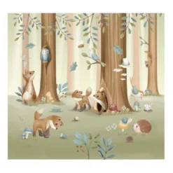 Fotobehang - Meerkleurig - Forest Friends