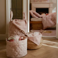 Gebreid wiegdeken - Fleece - Roze - Essentials