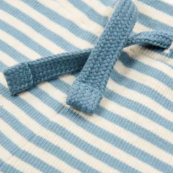 Gestreepte korte broek - Blauw