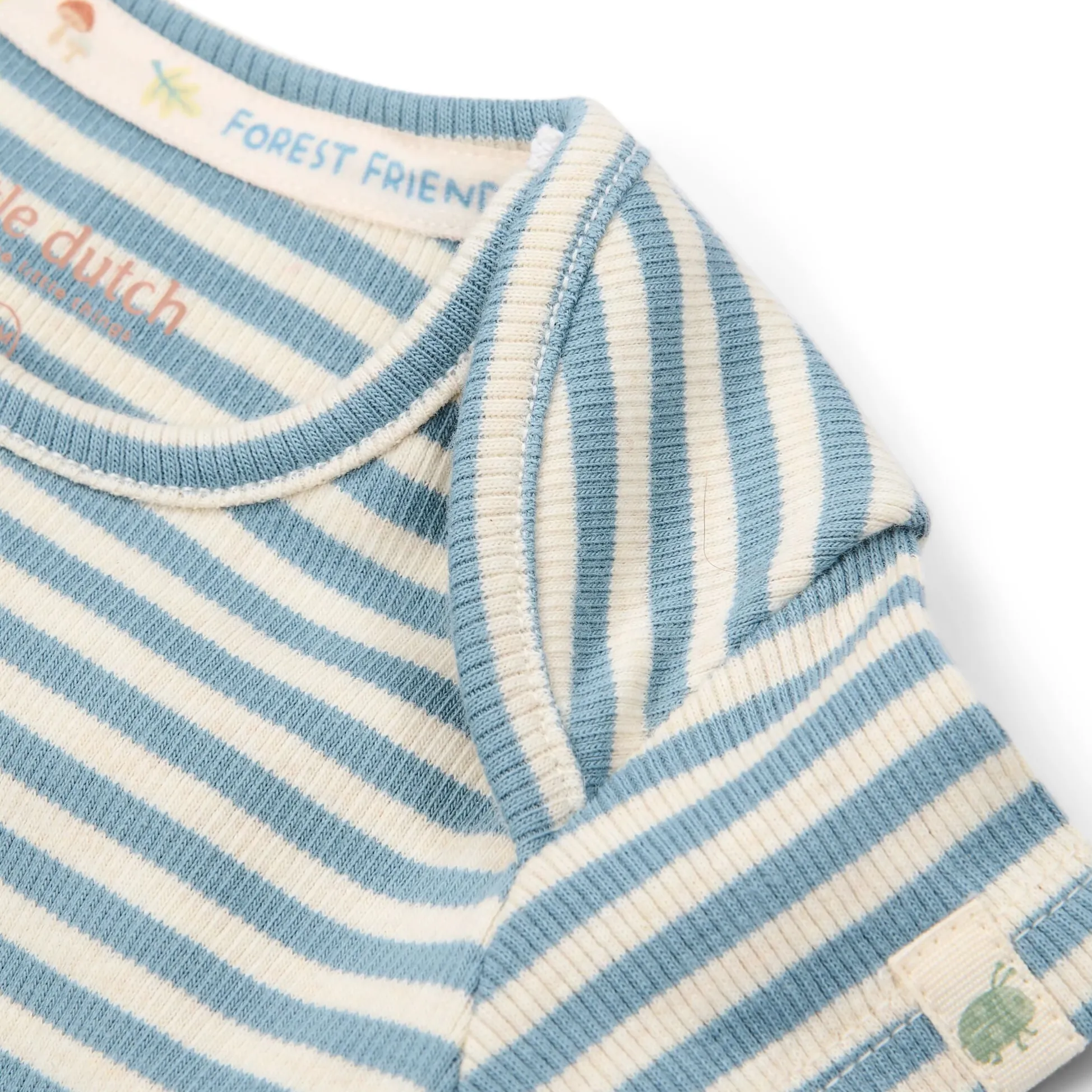 Gestreepte romper korte mouw - Blauw