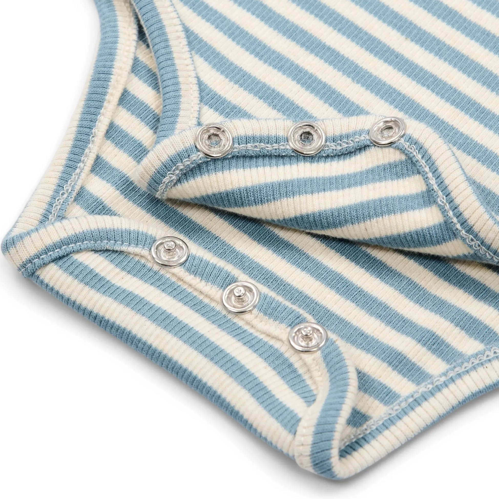 Gestreepte romper korte mouw - Blauw