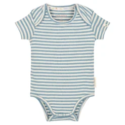 Gestreepte romper korte mouw - Blauw