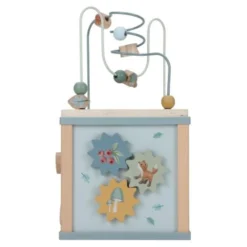 Houten activiteitenkubus - Blauw - Forest Friends