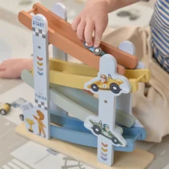 Houten autobaan - Blauw