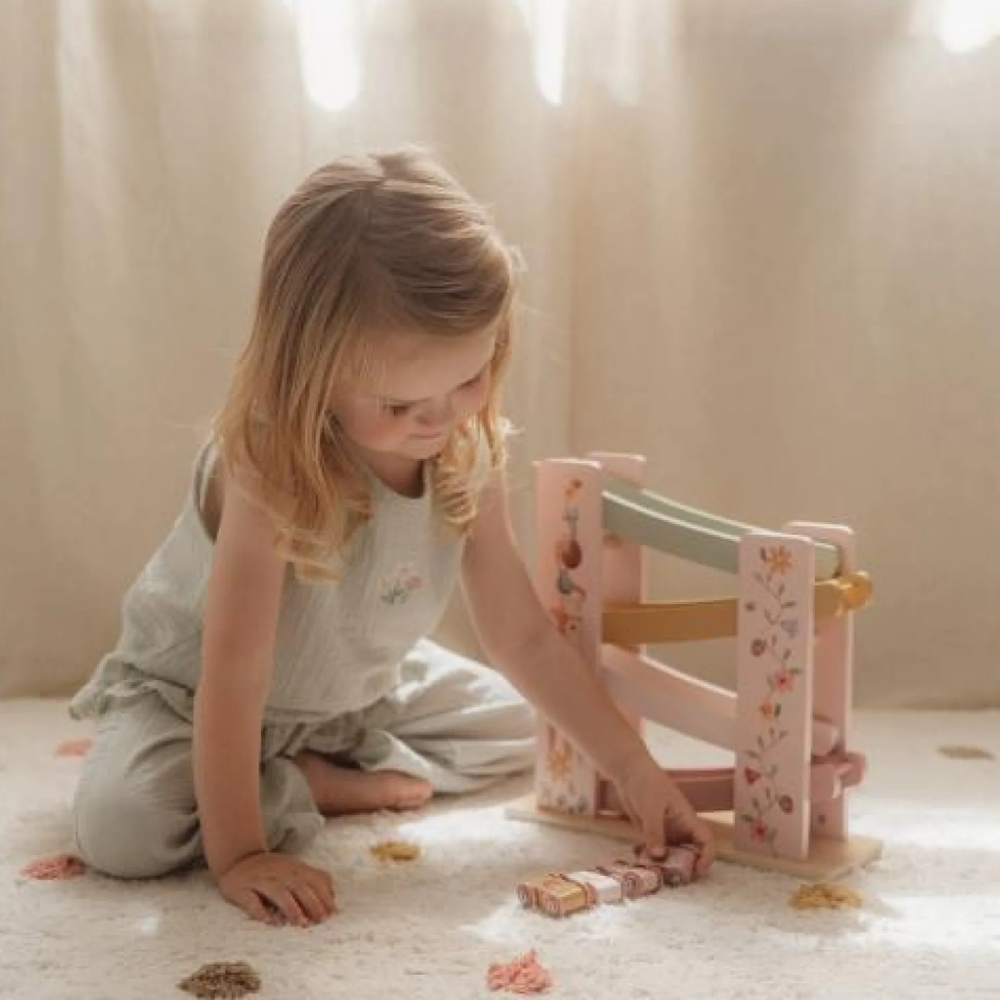 Houten autobaan - Roze - Fairy Garden