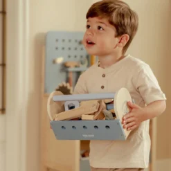Houten gereedschapskist - Blauw - Essentials
