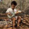 Houten gitaar - Groen - Safari Friends