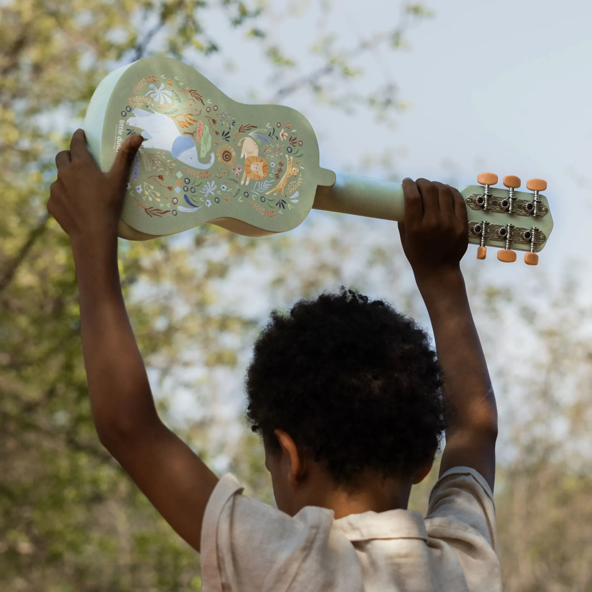 Houten gitaar - Groen - Safari Friends