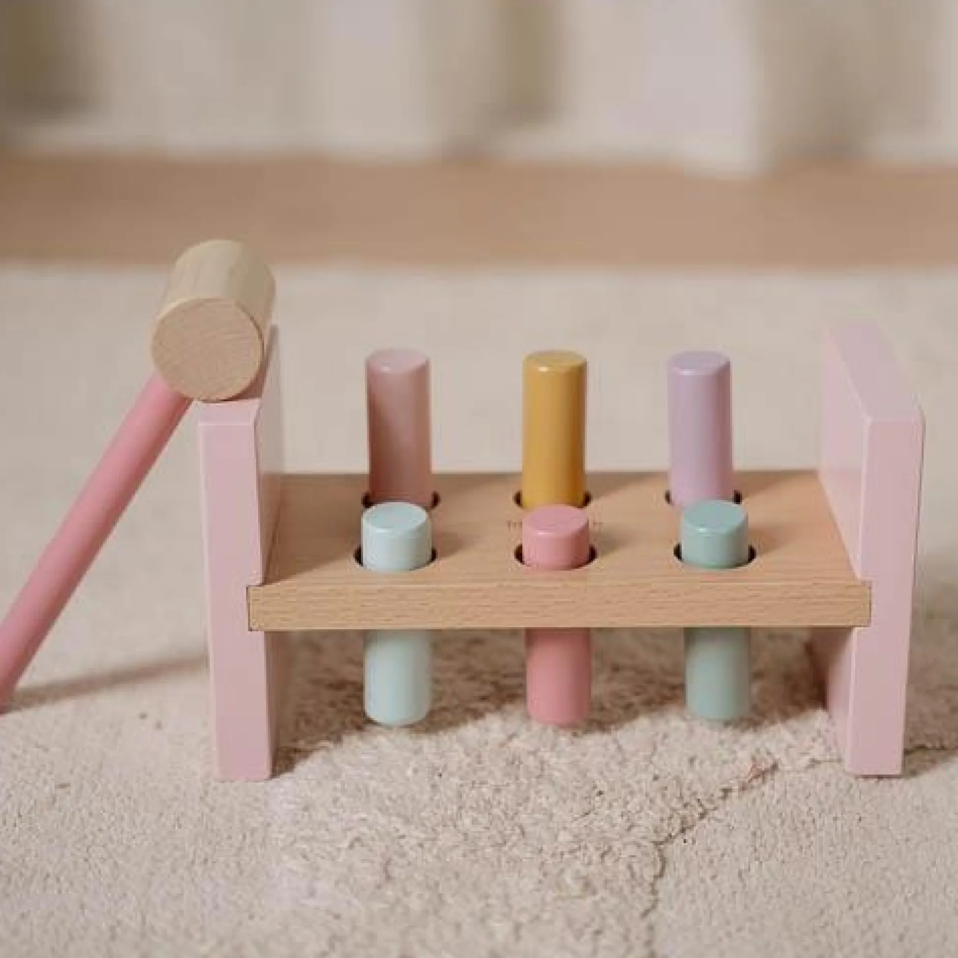Houten Hamerbank - Roze - Fairy Garden