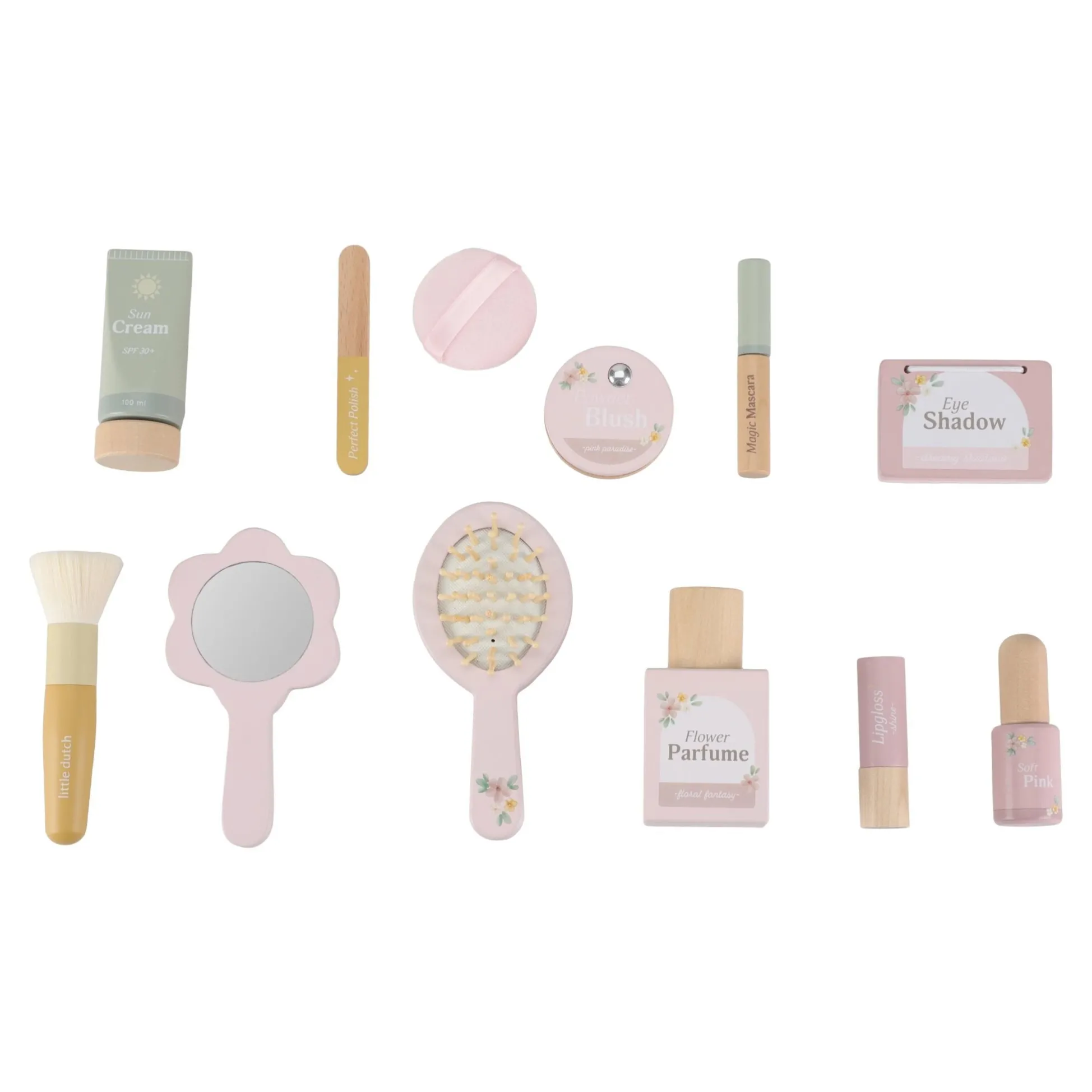 Houten make-up set - Roze