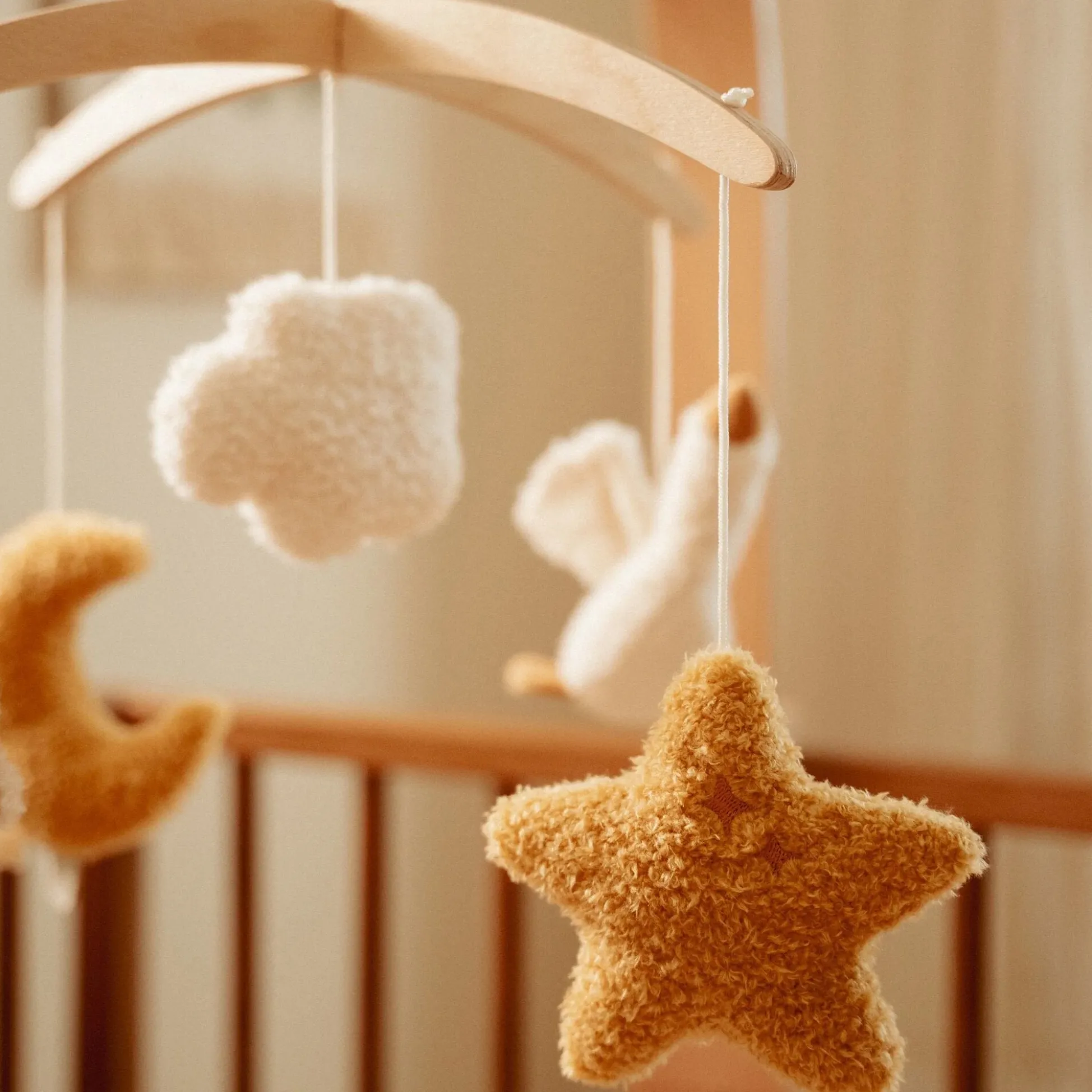 Houten muziekmobiel - Beige - Newborn Naturals