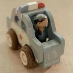 Houten politiewagen – Blauw – Essentials