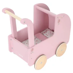 Houten poppenwagen - Roze