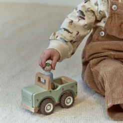 Houten safari auto - Groen