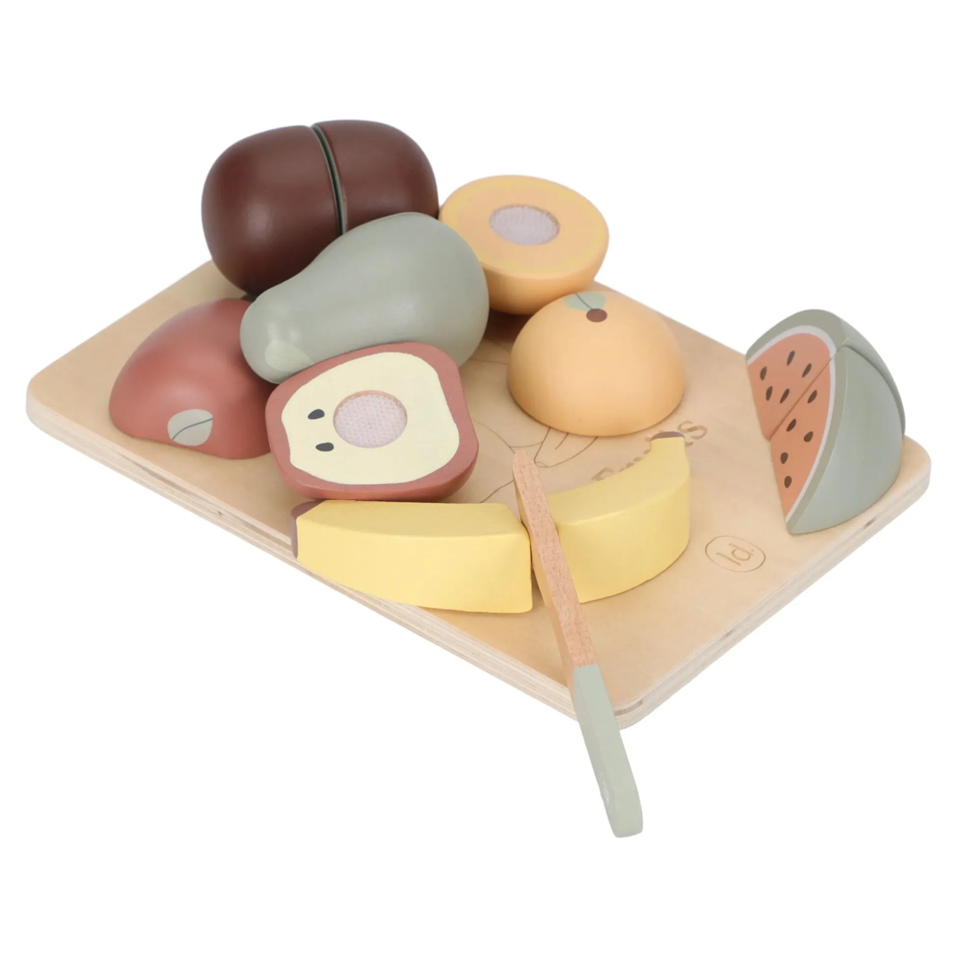 Houten snijfruit - Meerkleurig - Essentials