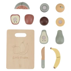 Houten snijfruit - Meerkleurig - Essentials