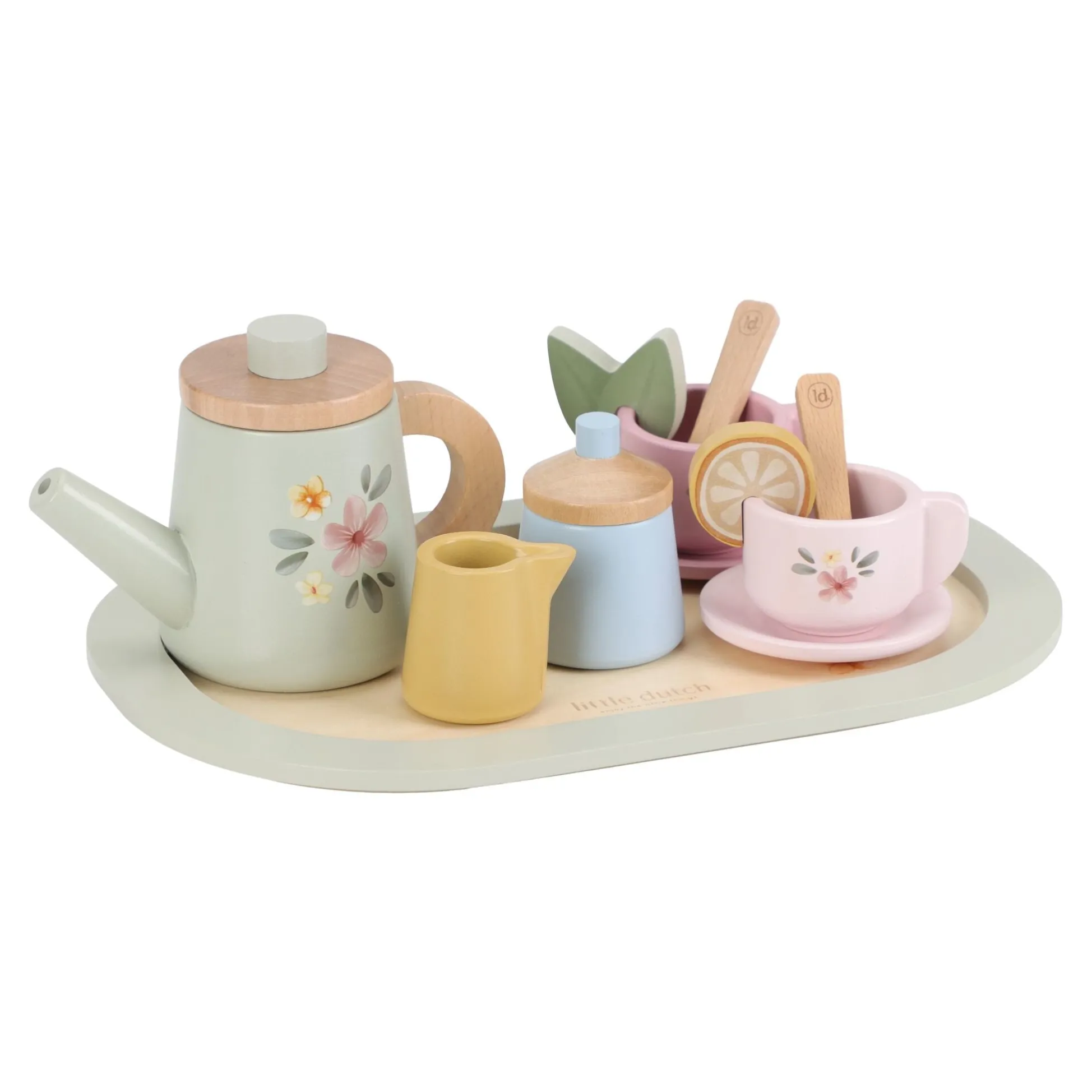 Houten theeservies - Meerkleurig - Essentials