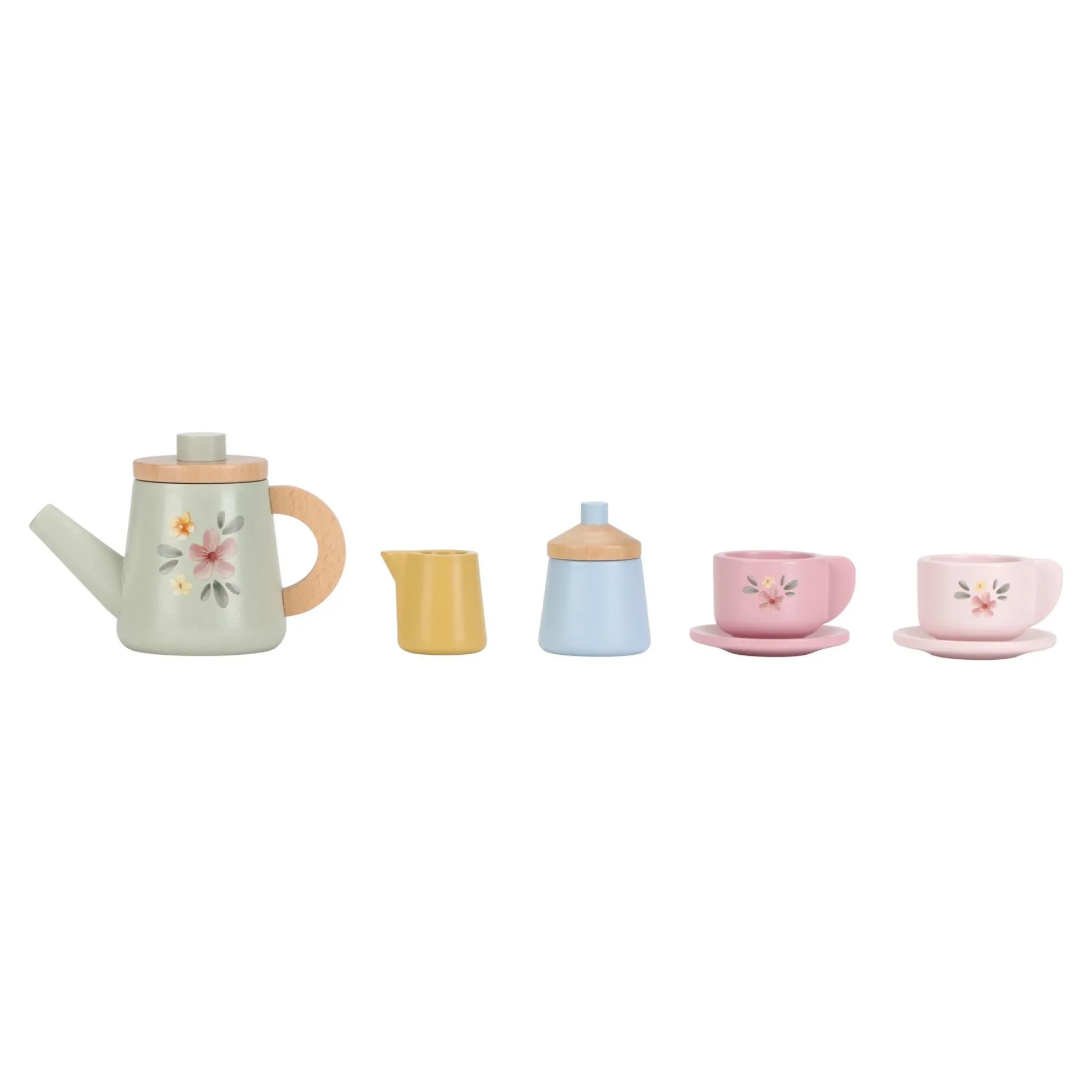 Houten theeservies - Meerkleurig - Essentials