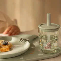 Kinderglas 250 ml Met Rietje Little Farm