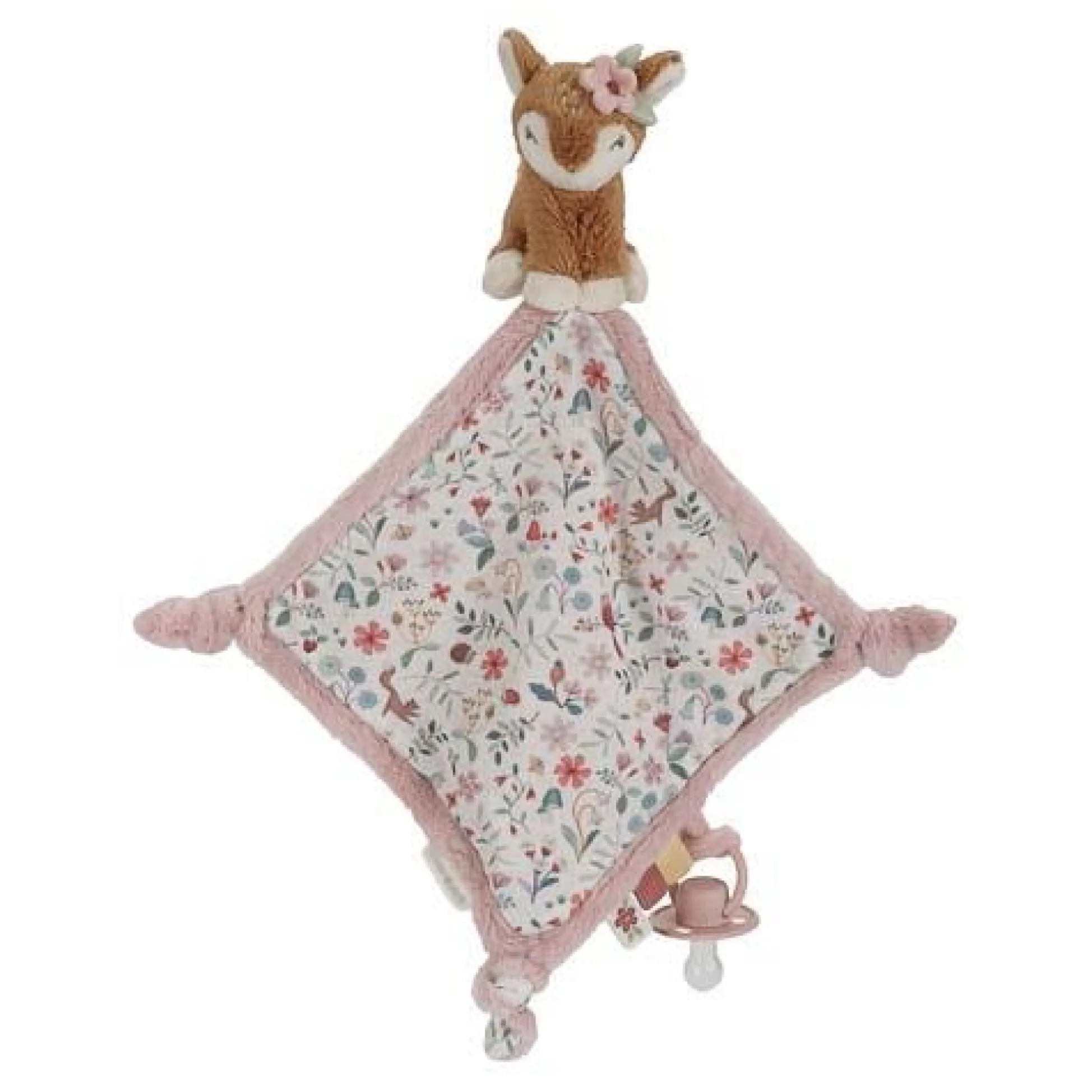 Knuffeldoekje print Hert - Roze - Fairy Garden