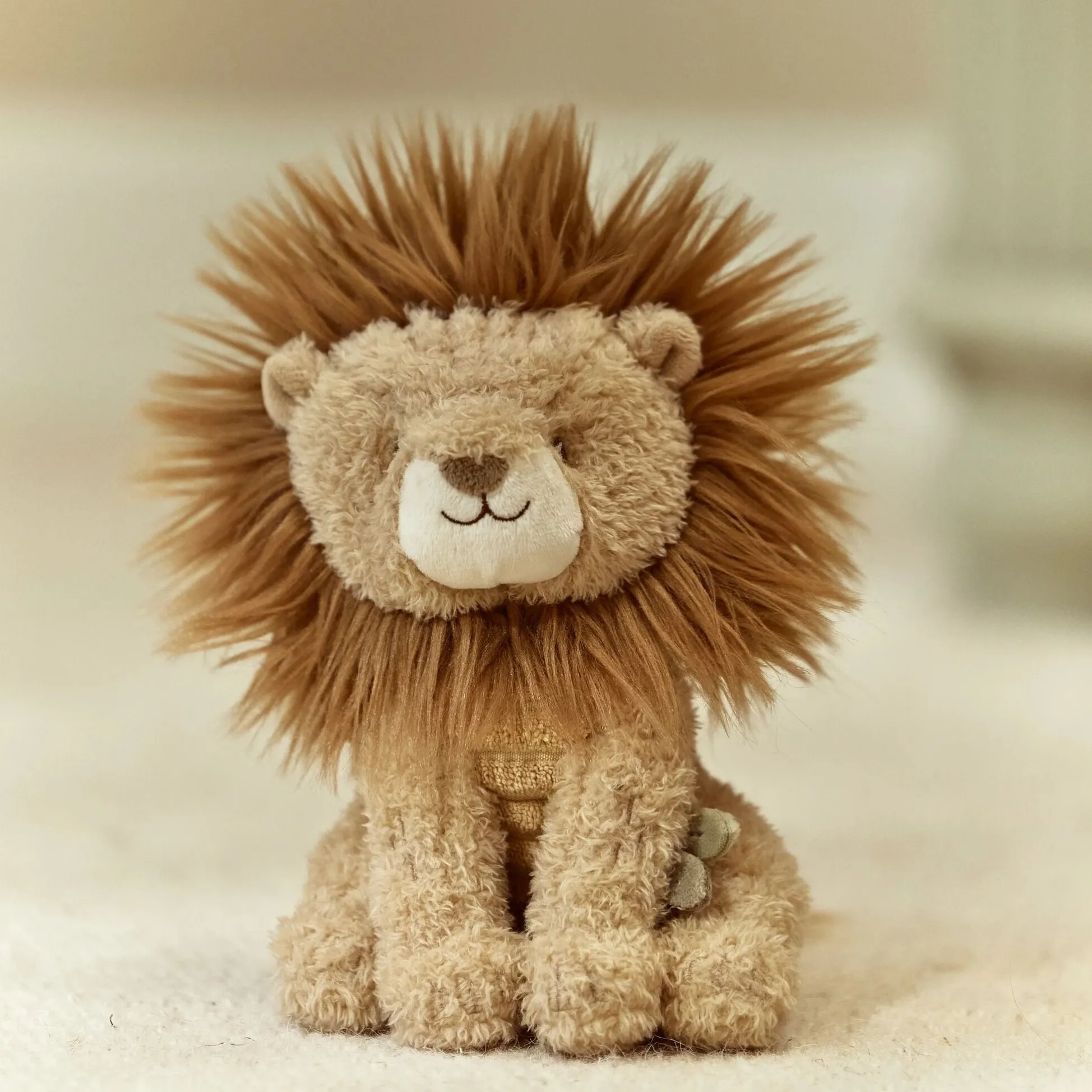 Knuffel Leeuw - Geel - 17 cm