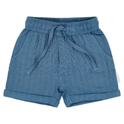Korte broek linnen - Blauw