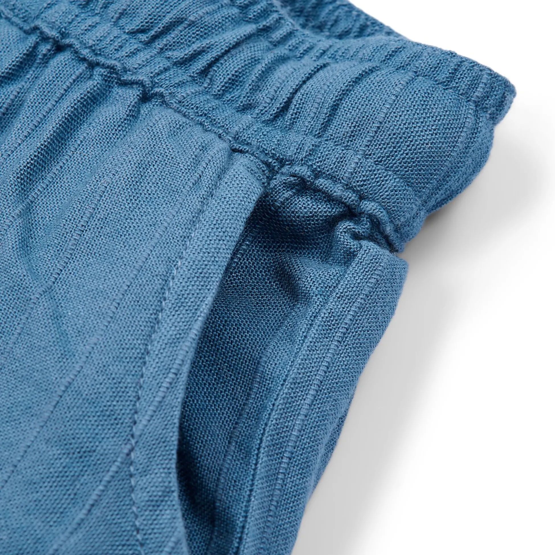 Korte broek linnen - Blauw