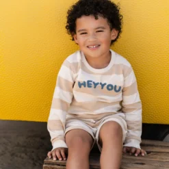 Korte broek - Zand - Biscuit Stripe