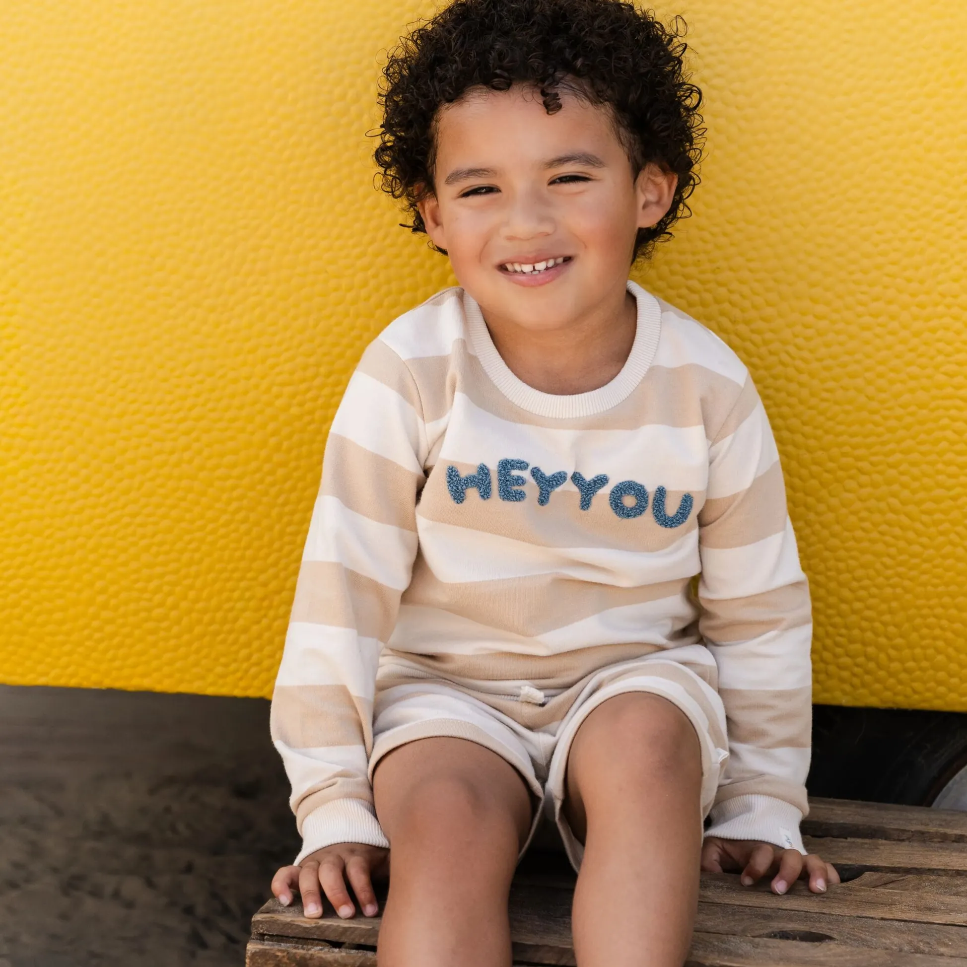 Korte broek - Zand - Biscuit Stripe