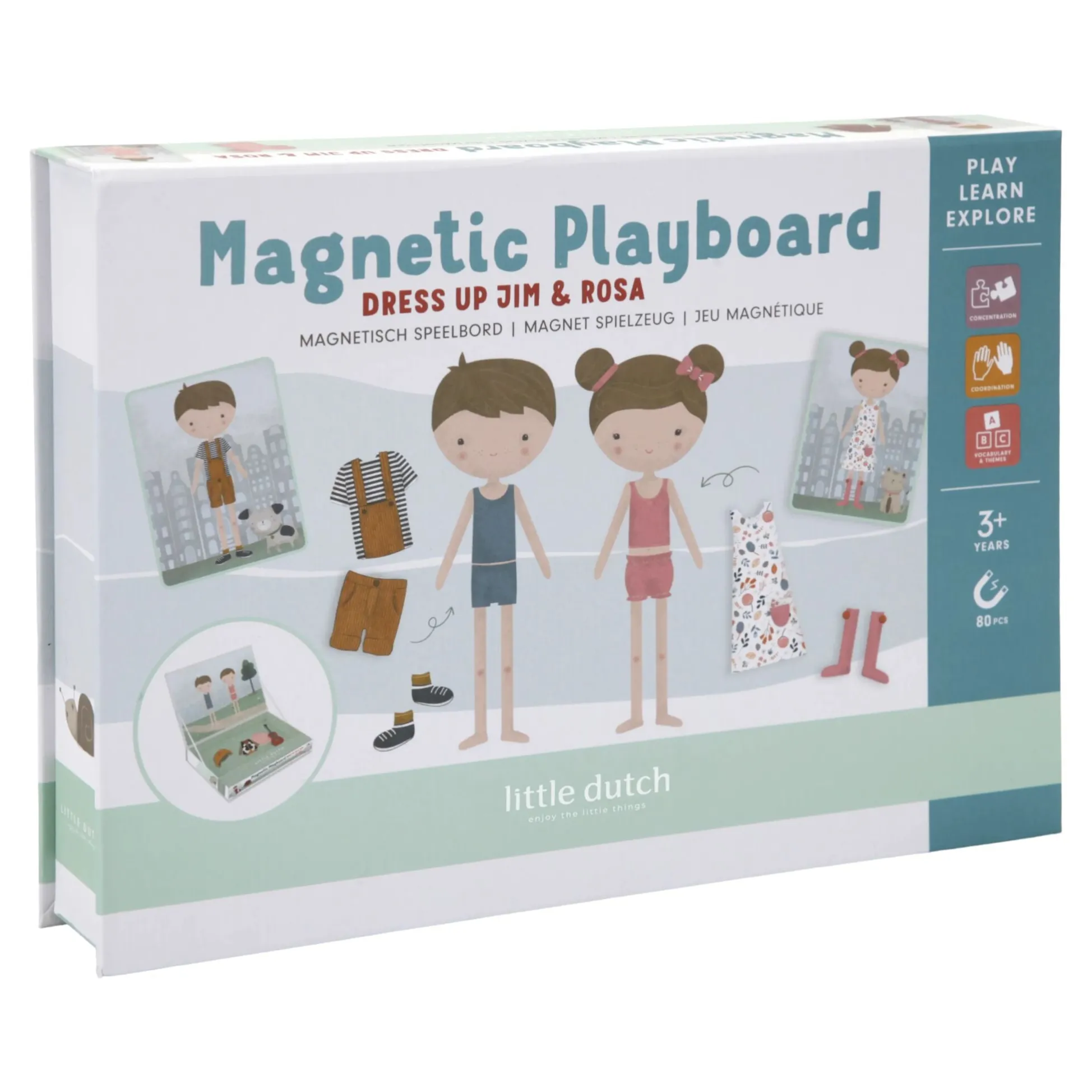 Magnetisch speelbord - Jim & Rosa