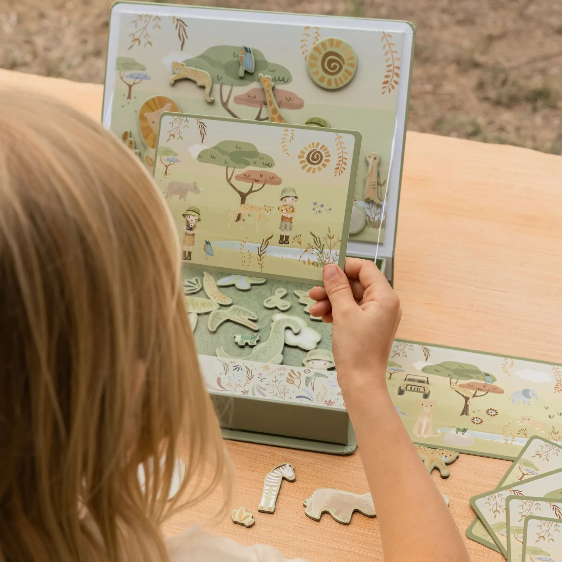 Magnetisch speelbord Safari dieren