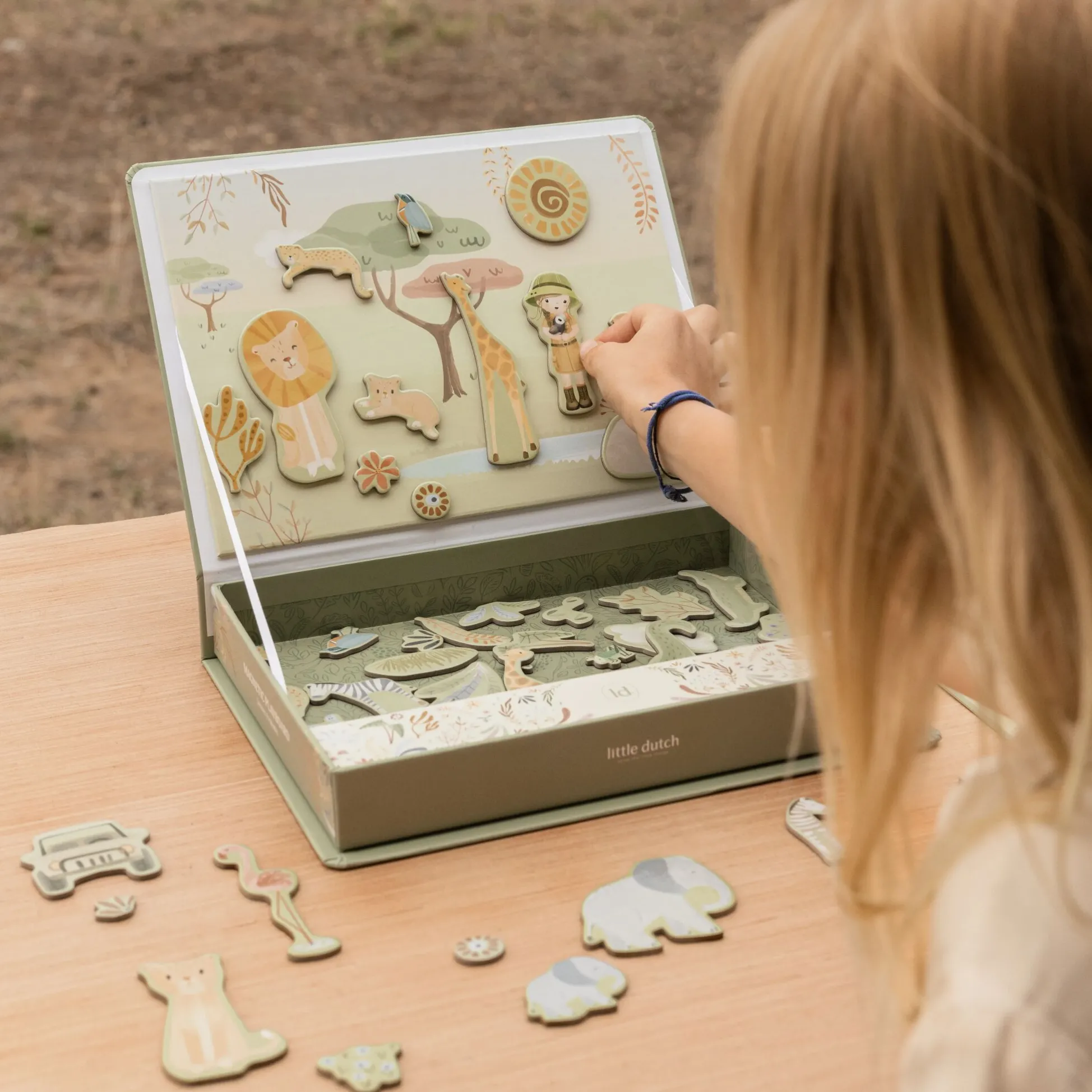 Magnetisch speelbord Safari dieren