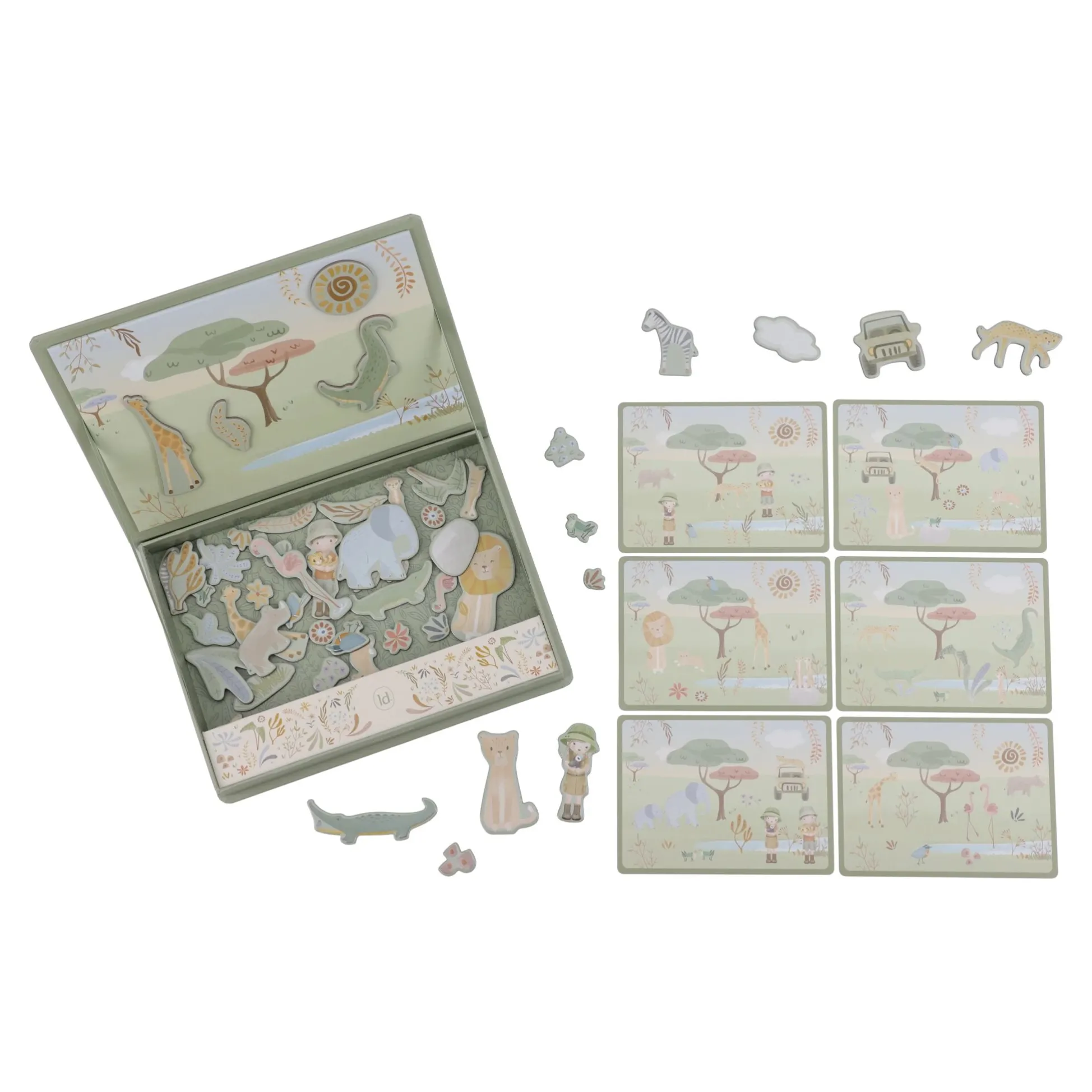Magnetisch speelbord Safari dieren