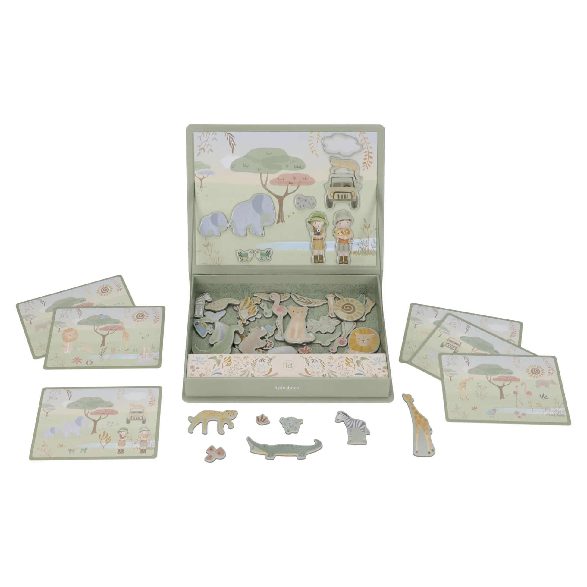 Magnetisch speelbord Safari dieren