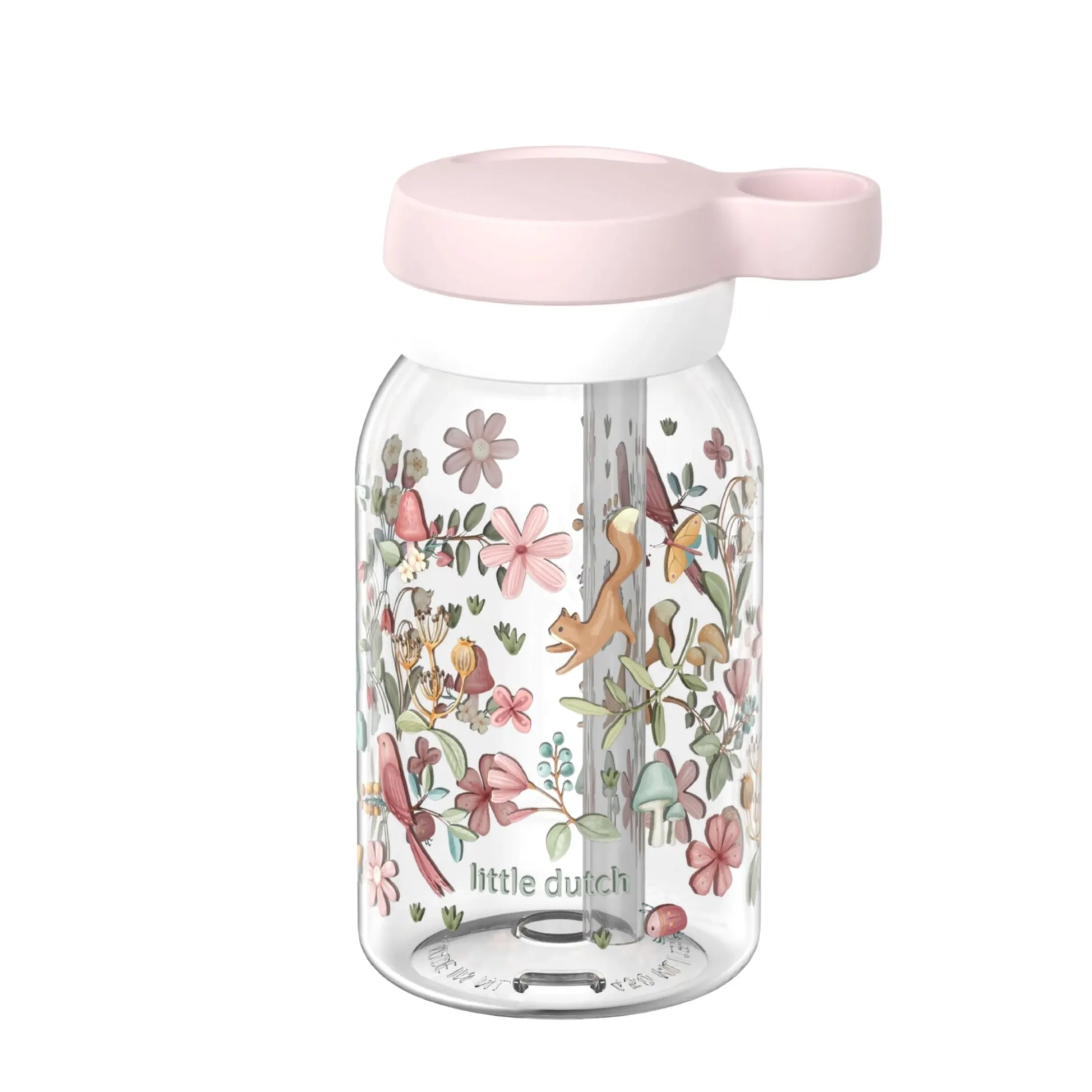 Mepal Drinkfles met rietje 450 ml - Roze