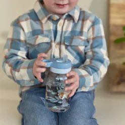Mepal Drinkfles met rietje 450 ml - Blauw