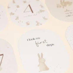 Mijlpaal kaarten - Beige - Baby Bunny - EN