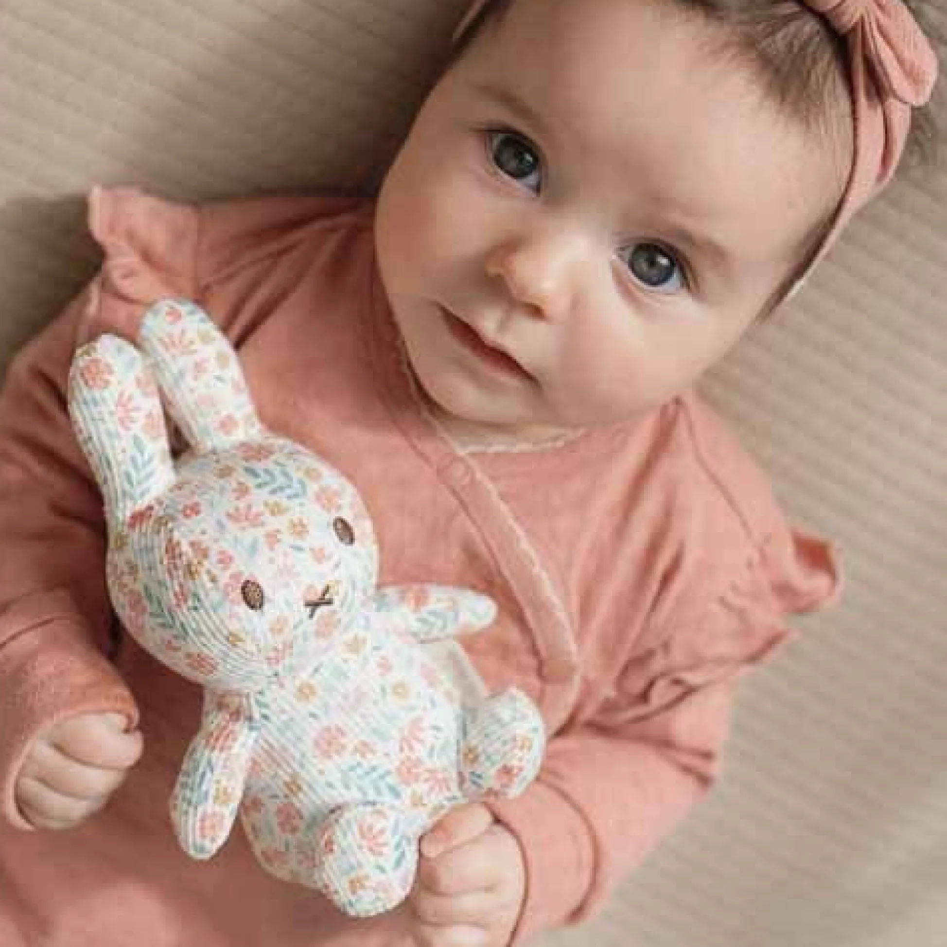nijntje knuffel all-over print 15 cm - Roze - Lucky Blossom