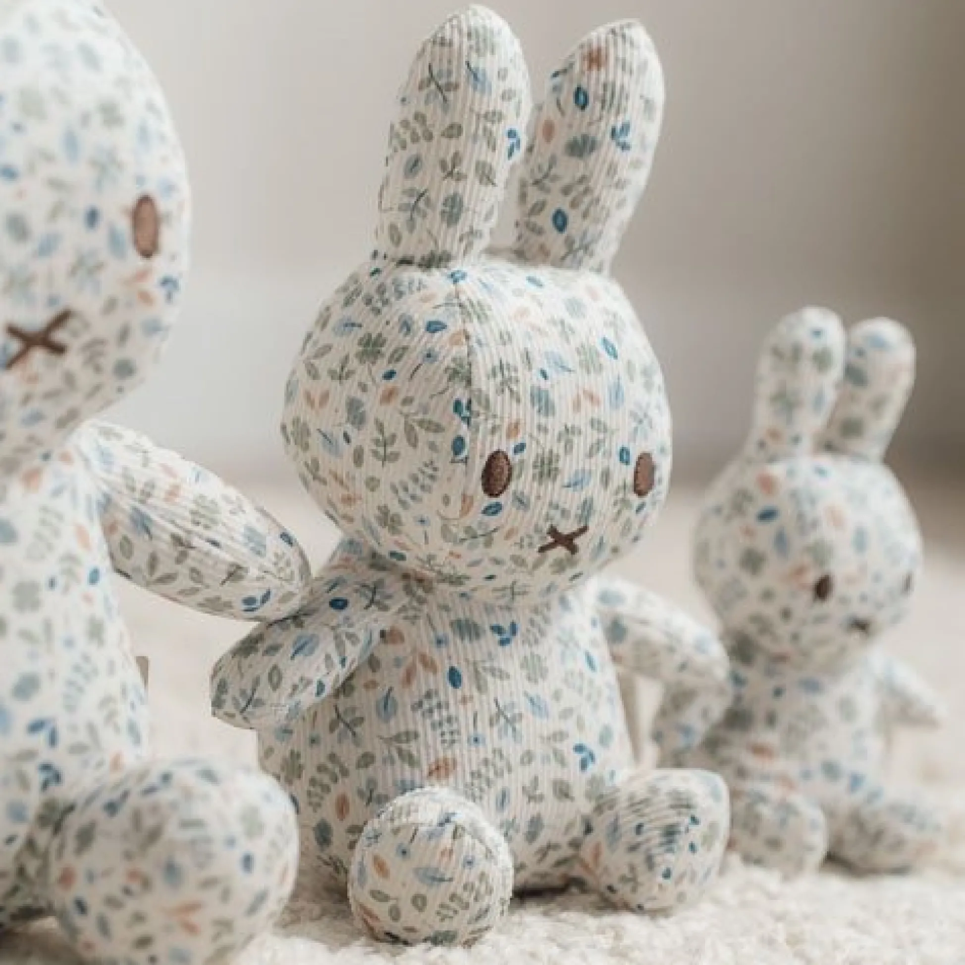 nijntje knuffel all-over print 20 cm - Blauw - Lucky Leaves